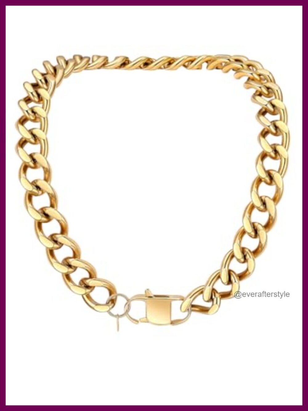 PROSTEEL Chunky Cuban Link Chain 14K Gold Stainless Steel Necklace 20 Inch